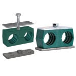 12mm OD STD Duty SS316 Double Pipe Clamp