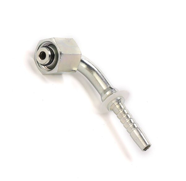 Metric Female 06 Light 90° Elbow 1/4" Hose End
