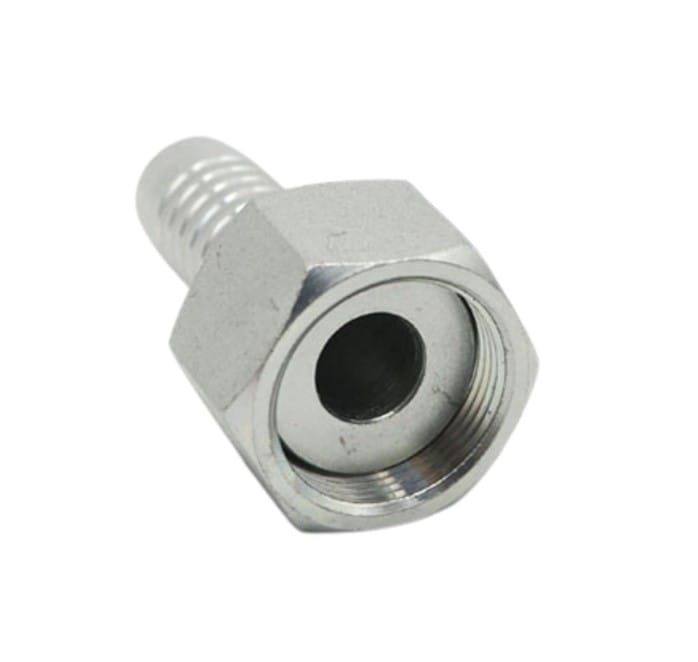Metric Female 08L Flat Face X 1/4" Hose End