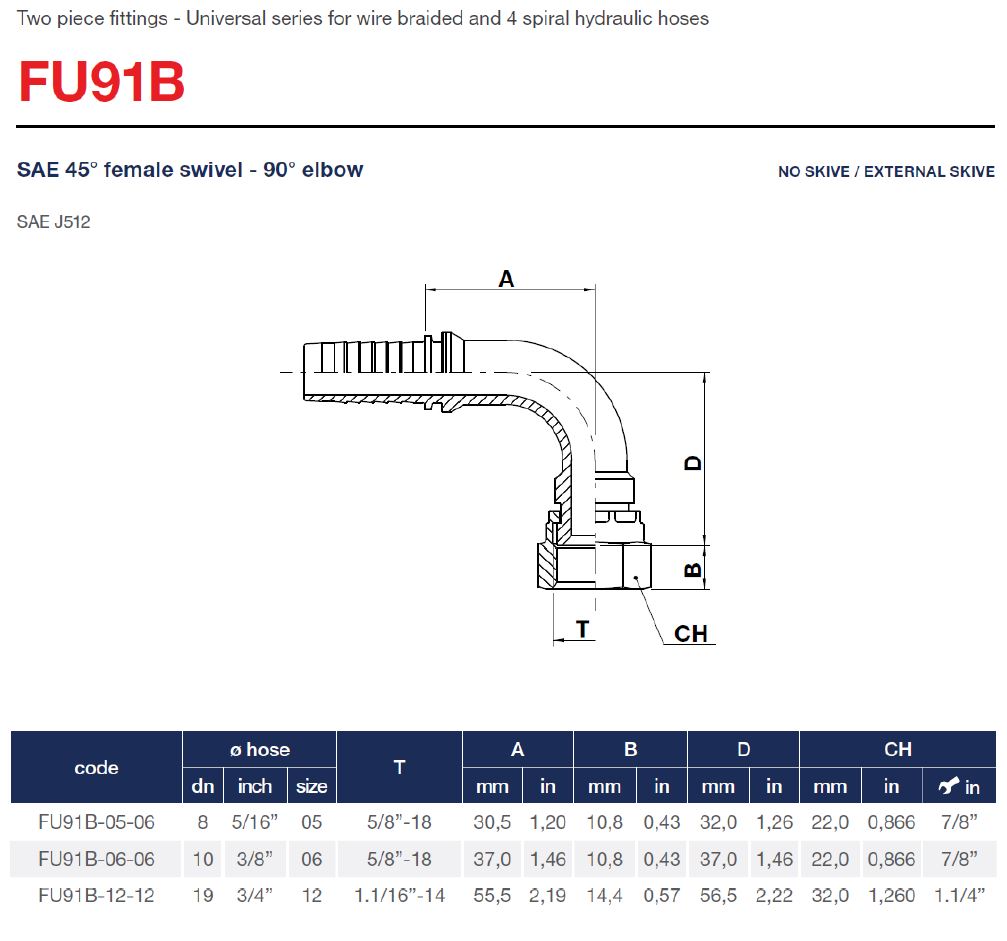 SAE 3/8" Female Swivel 90° Elbow X 3/8" Hose End - Image 2