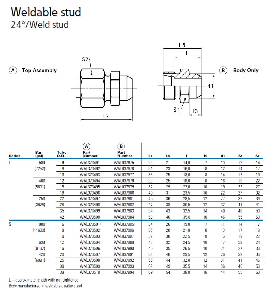 06S Male Weld-On Tube Adapter - Image 3