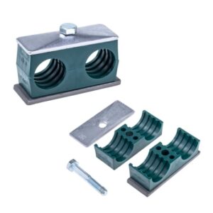 06mm OD Standard Duty Double Pipe Clamp