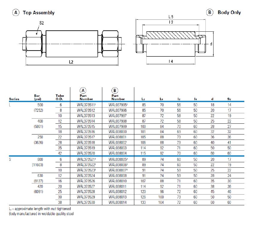 12L Metric Weldable Bulkhead Union - Image 3