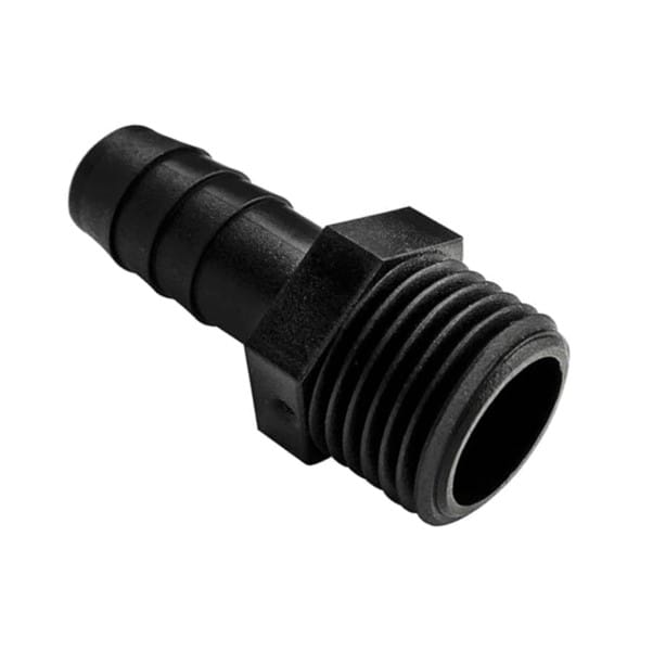 LB-125HPL.jpg 1/2" NPT M x 1/2" Plastic Barb Hose End
