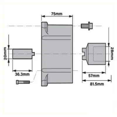 Motor Frame Mounting Kit 2.2-4kW