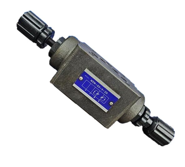 MSW-03X.jpg NG10 Sandwich Dual Flow Control plus Check Valve, On A and B, Meter Out