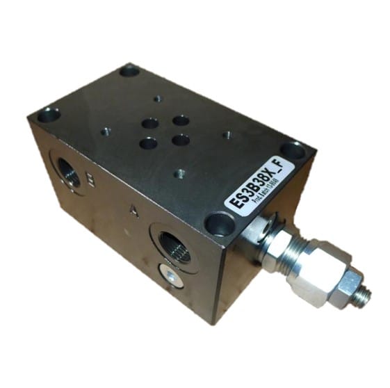 NG6 Subplate with Relief Valve, Side and Rear G06 Ports, 100-350Bar