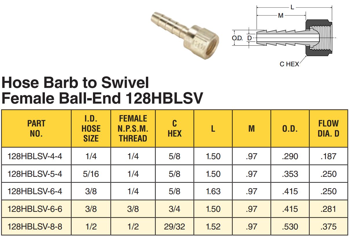 3/8" NPT FS x 3/8" Barb Hose End - Image 2